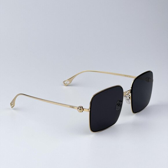 Fendi BAGUETTE FE40123U 30A Women  BRAND NEW Sunglasses Square Endura Gold Smoke main image 9